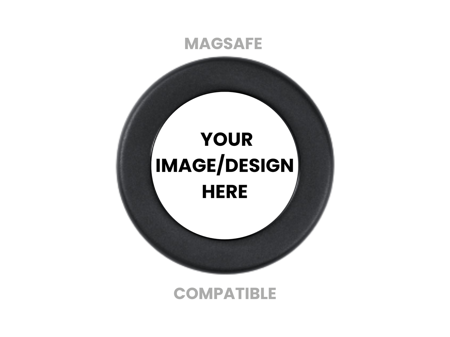Black base custom design MagSafe phone grip - Geek Grip branded