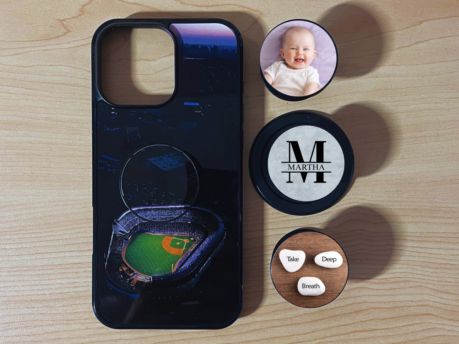 Custom Phone Grips — Adhesive and MagSafe Options