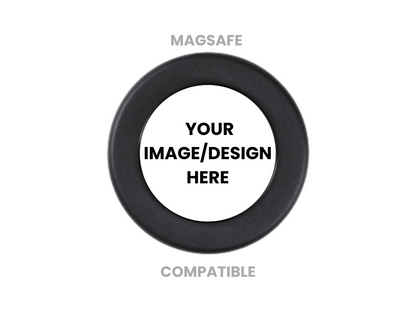 Black base custom design MagSafe phone grip -  Geek Grip branded