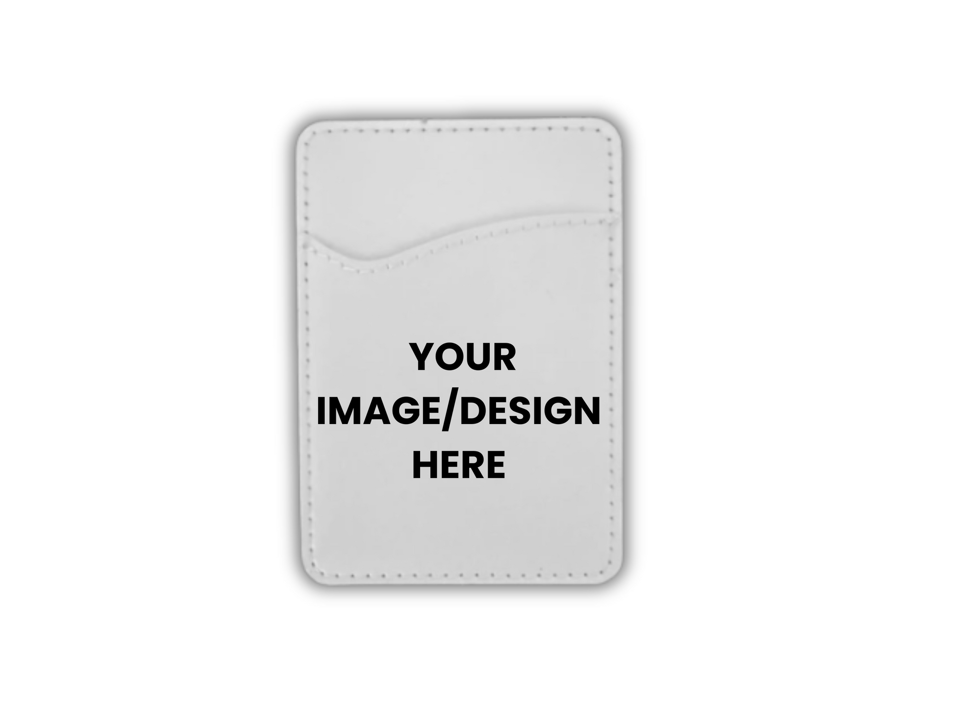 Leather adhesive Geek Wallet, adhesive phone card holder, customizable with your favorite photo.
