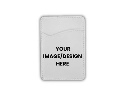 Leather adhesive Geek Wallet, adhesive phone card holder, customizable with your favorite photo.