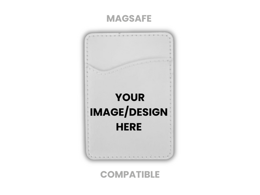 Leather MagSafe Geek Wallet, magnetic phone card holder, customizable with your favorite photo.